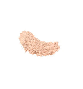 Airspun Loose Powder Honey Beige 2pk application with brush