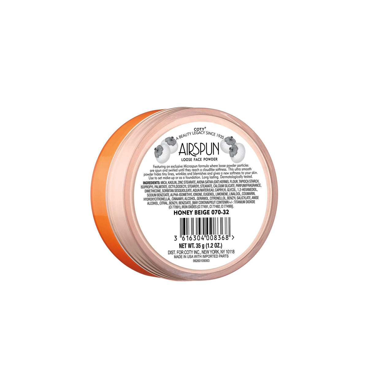 Airspun Loose Powder Honey Beige 2pk side view