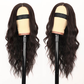 AISI HAIR 26-Inch Brown Wig showing lace hairline