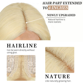 AISI HAIR 613 Blonde Wig close-up of synthetic fibers
