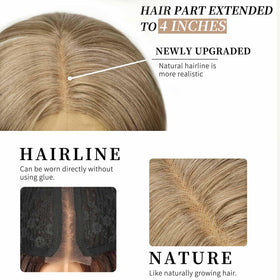 AISI HAIR Ash Blonde Wig back view highlighting length and style