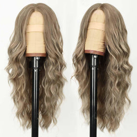 AISI HAIR Ash Blonde Wig side view showcasing lace hairline