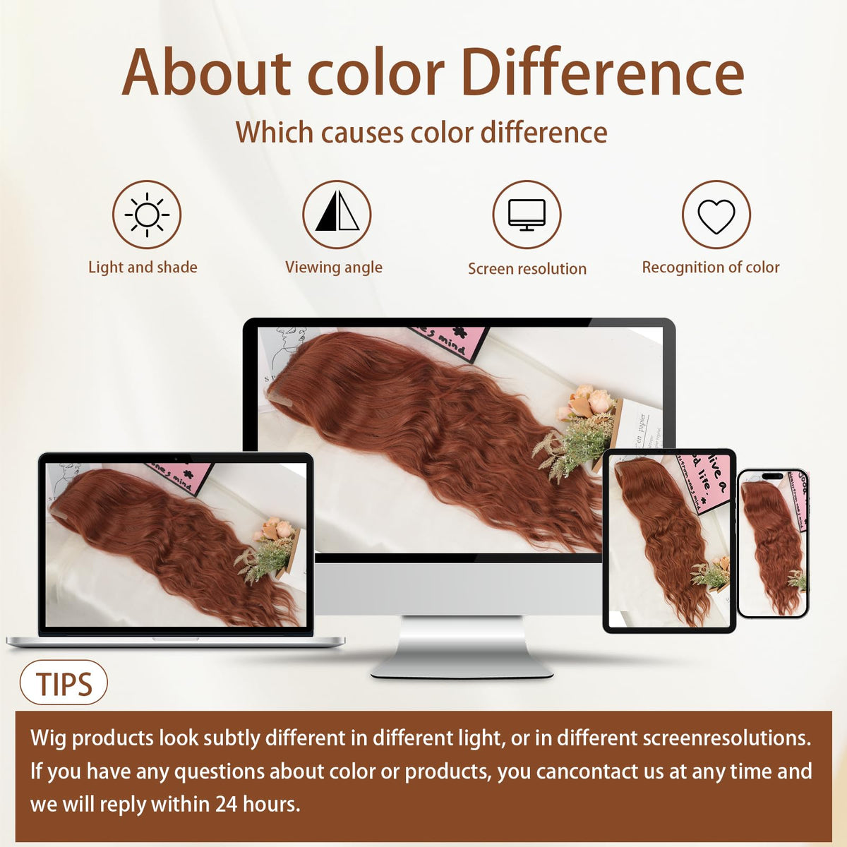 AISI HAIR Auburn Wig adjustment straps detail