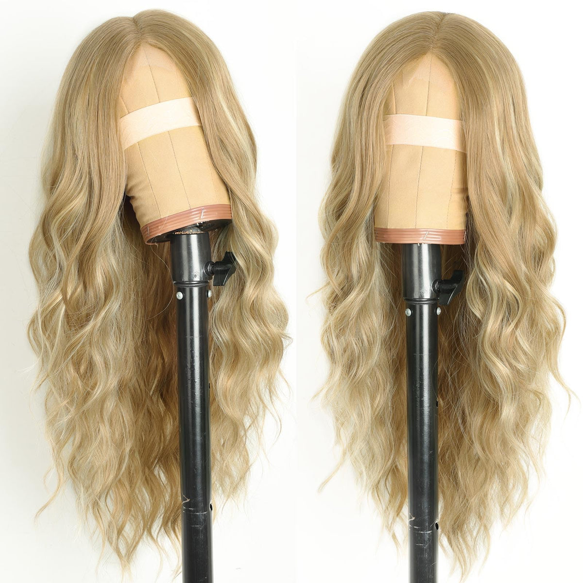 AISI HAIR Balayage Blonde Wig side view showing lace hairline