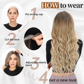 AISI HAIR Brown Balayage Wig in lifestyle setting