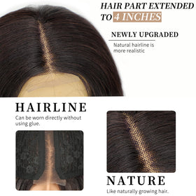 AISI HAIR Brown Highlight Wig close-up of the adjustable straps