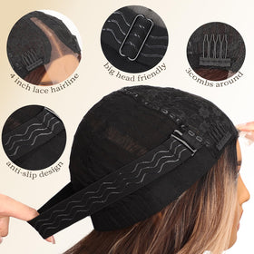 AISI HAIR Brown Highlights Wig in lifestyle setting