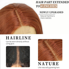 AISI HAIR Copper Blonde Wig back view displaying length
