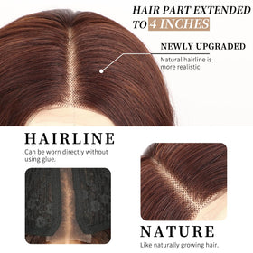 AISI HAIR Copper Brown Wig back view highlighting length