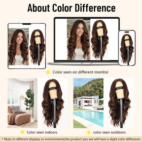 AISI HAIR Copper Brown Wig with packaging and accessories