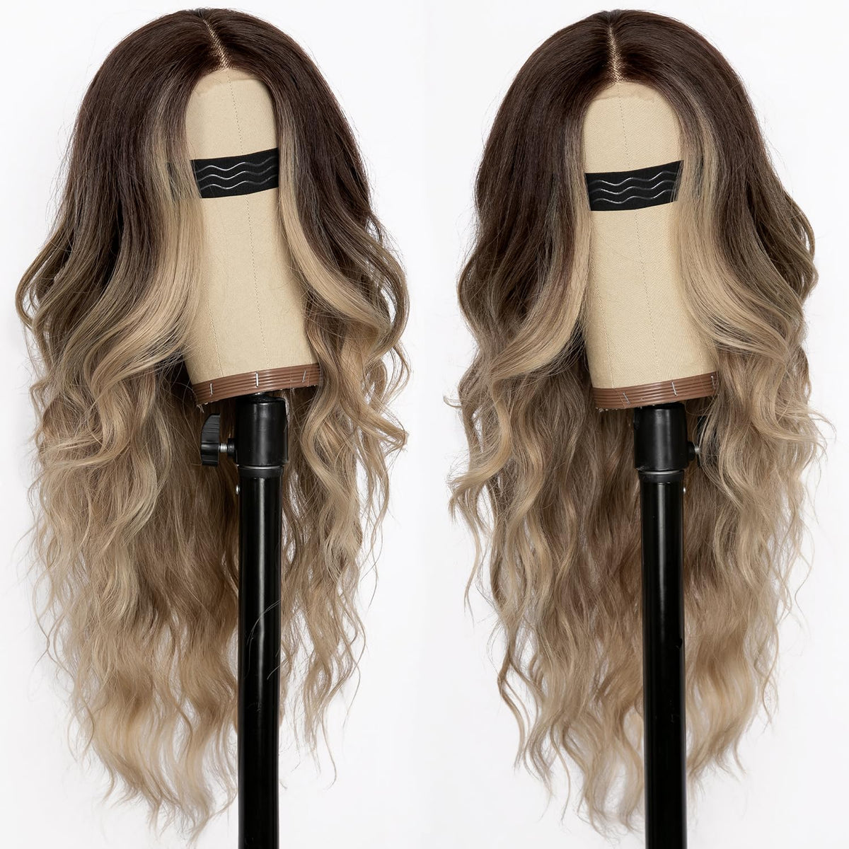AISI HAIR Dirty Blonde Wig side view showing lace hairline