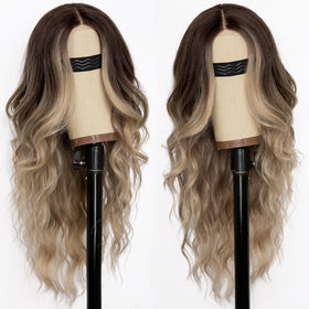 AISI HAIR Dirty Blonde Wig side view showing lace hairline