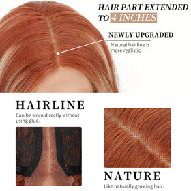AISI HAIR Ginger Mixed Blonde Wig back view highlighting length