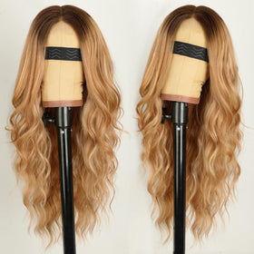 AISI HAIR Honey Blonde Wig showing lace hairline detail