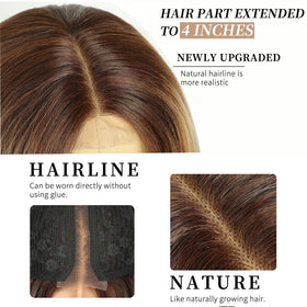 AISI HAIR Honey Brown Wavy Wig back view displaying long waves