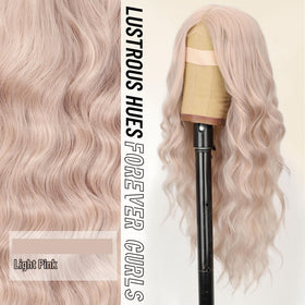 AISI HAIR Light Pink Wig back view with adjustable cap