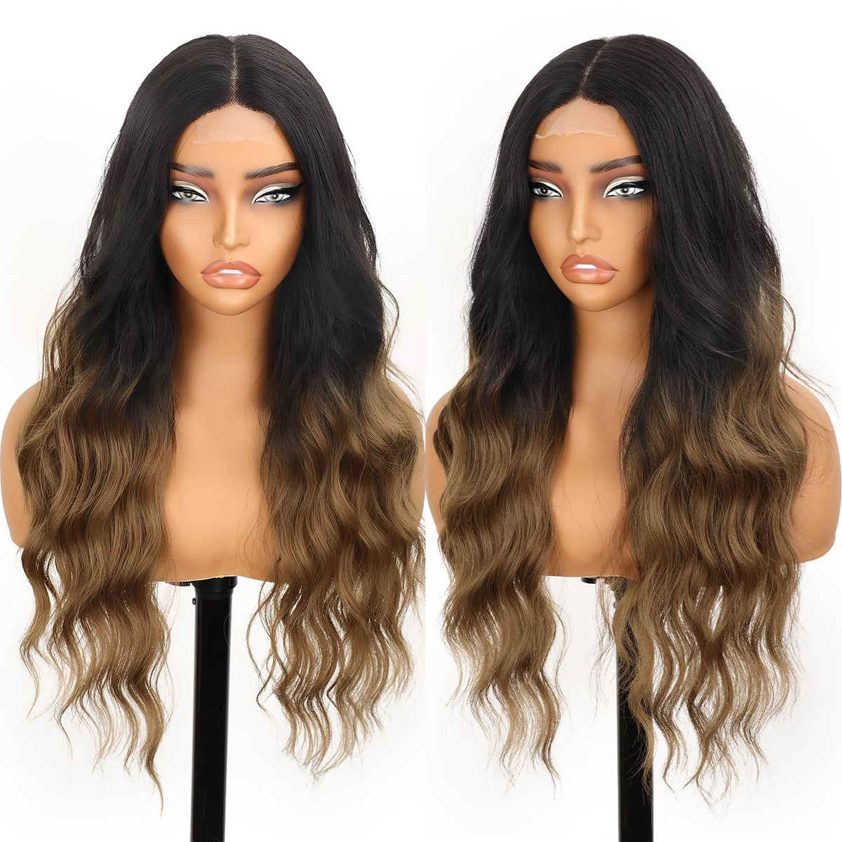 AISI HAIR long wavy wig side view