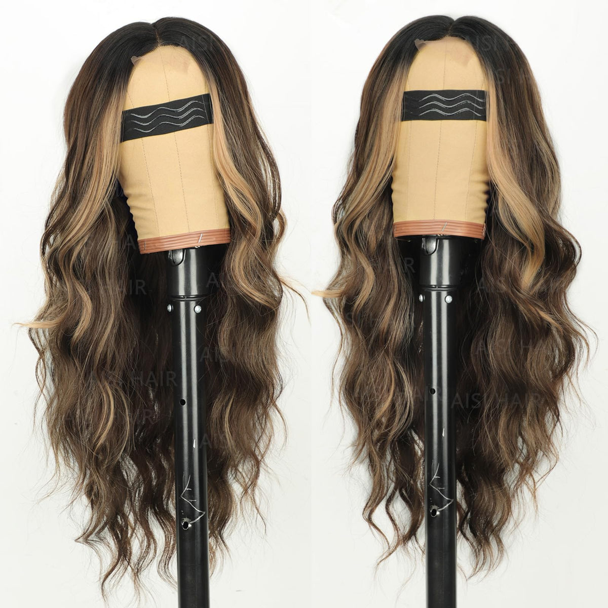 AISI HAIR Mixed Blonde Wig 26 Inch side view