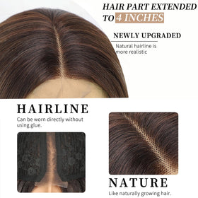 AISI HAIR Ombre Balayage Wig side view displaying length