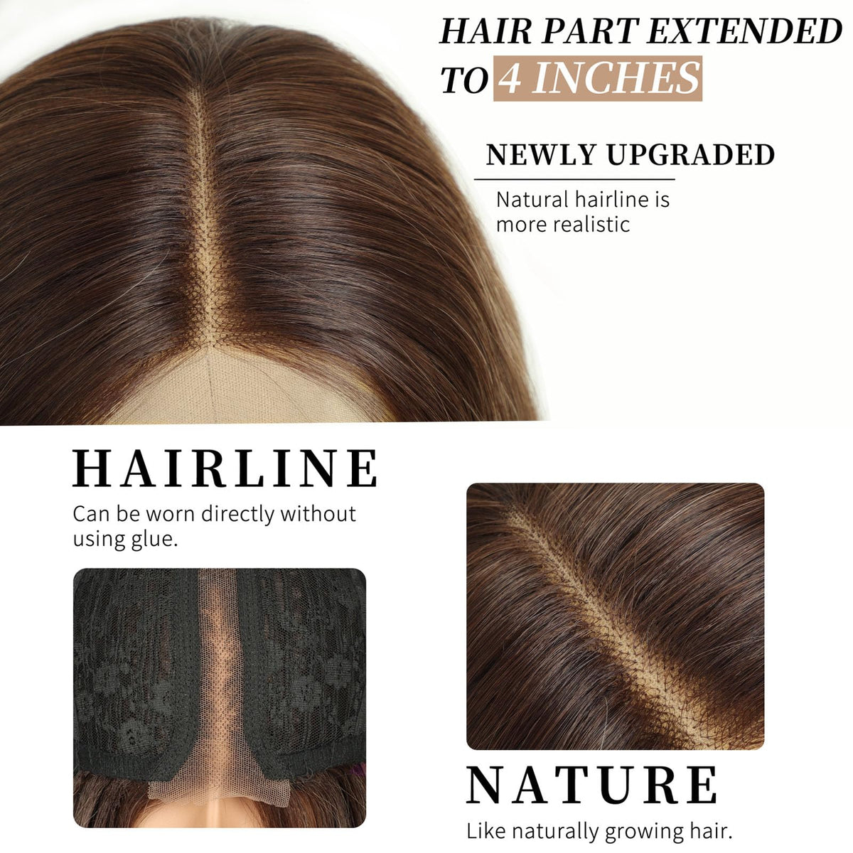 AISI HAIR Ombre Blonde Wig back view highlighting length