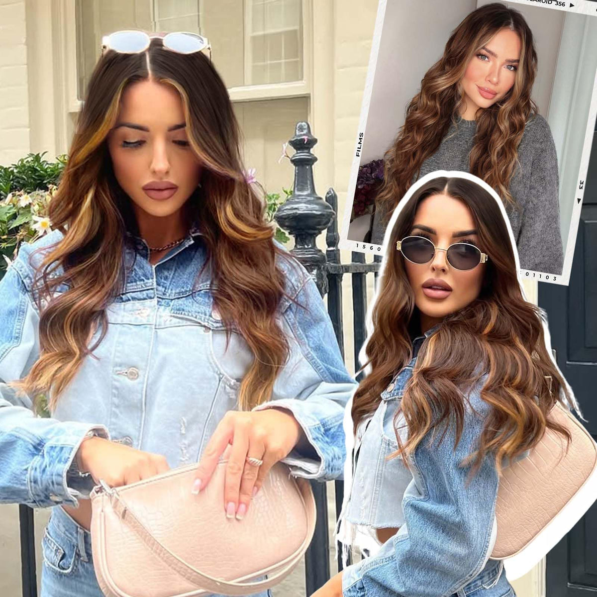 AISI HAIR Ombre Brown Wig on mannequin in natural light