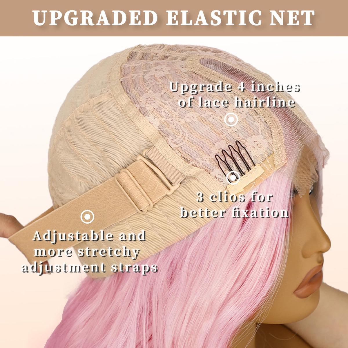 AISI HAIR Pink Wig on mannequin in a lifestyle setting