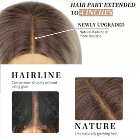 AISI HAIR Platinum Blonde Wig back view displaying length