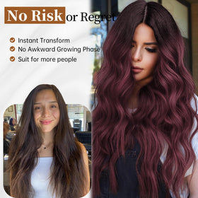AISI HAIR Red Wig packaging with clear instructions