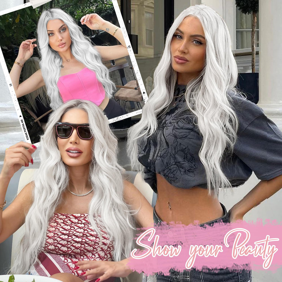 AISI HAIR White Wig close-up of the inner cap design