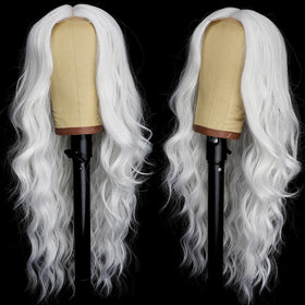 AISI HAIR White Wig side view highlighting lace hairline