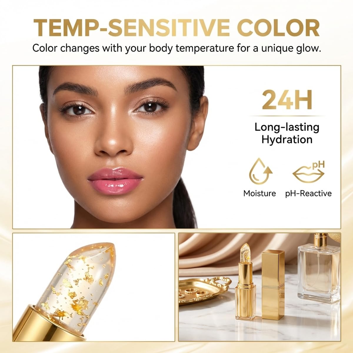 Aiwejay Lipstick 2 Pack in hand showcasing natural tint