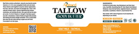 AJOMED COSMETICS Body Butter with ingredients displayed