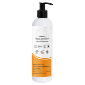 AJOMED COSMETICS body wash texture on hand