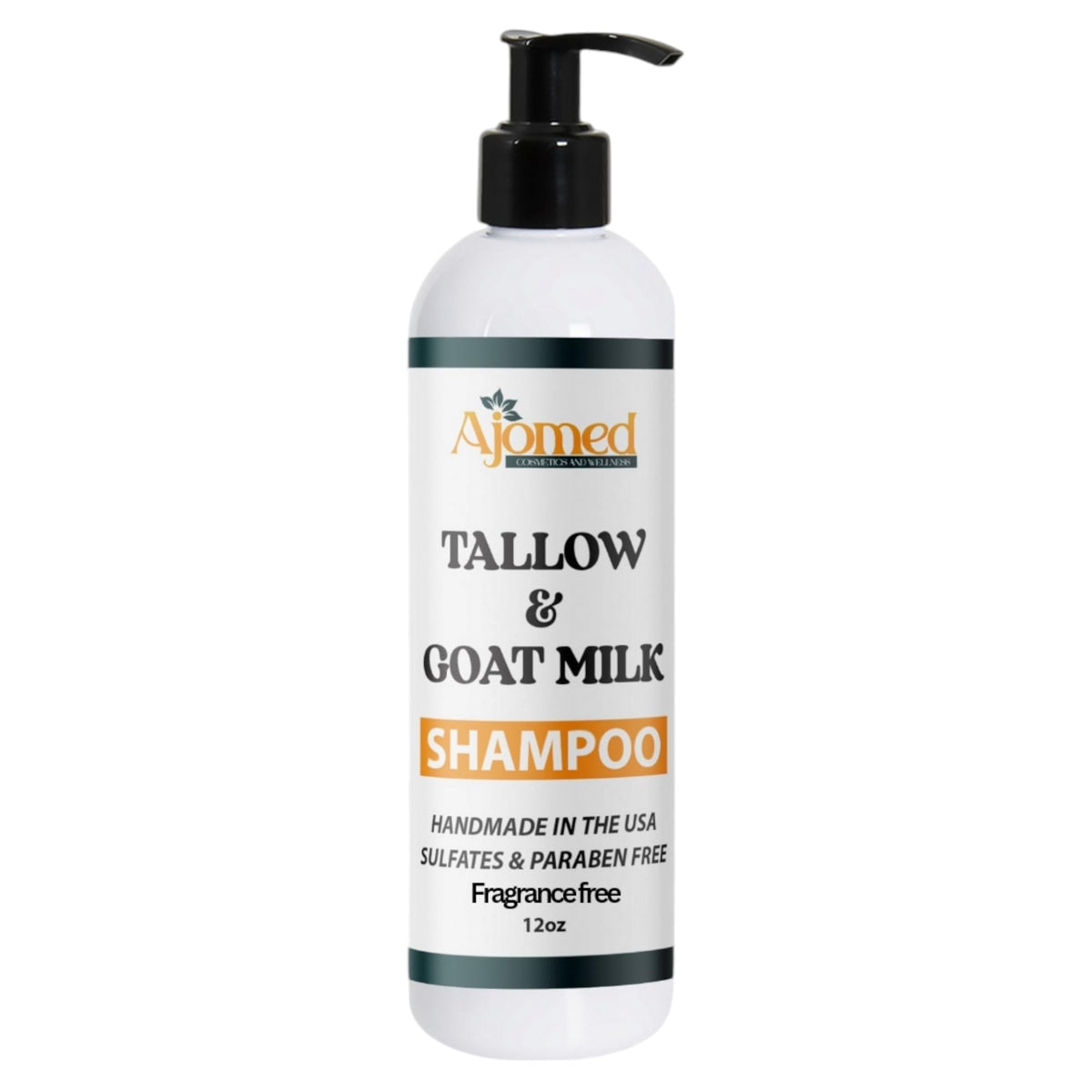 AJOMED COSMETICS Goat Milk and Tallow Shampoo and Conditioner packaging