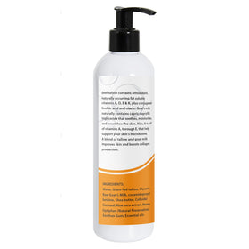 AJOMED COSMETICS Tallow & Goat Milk Body Wash label details