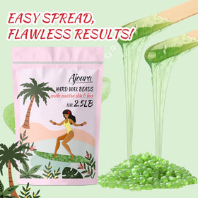 Ajoura Aloe Hard Wax Beads displayed with smooth skin background