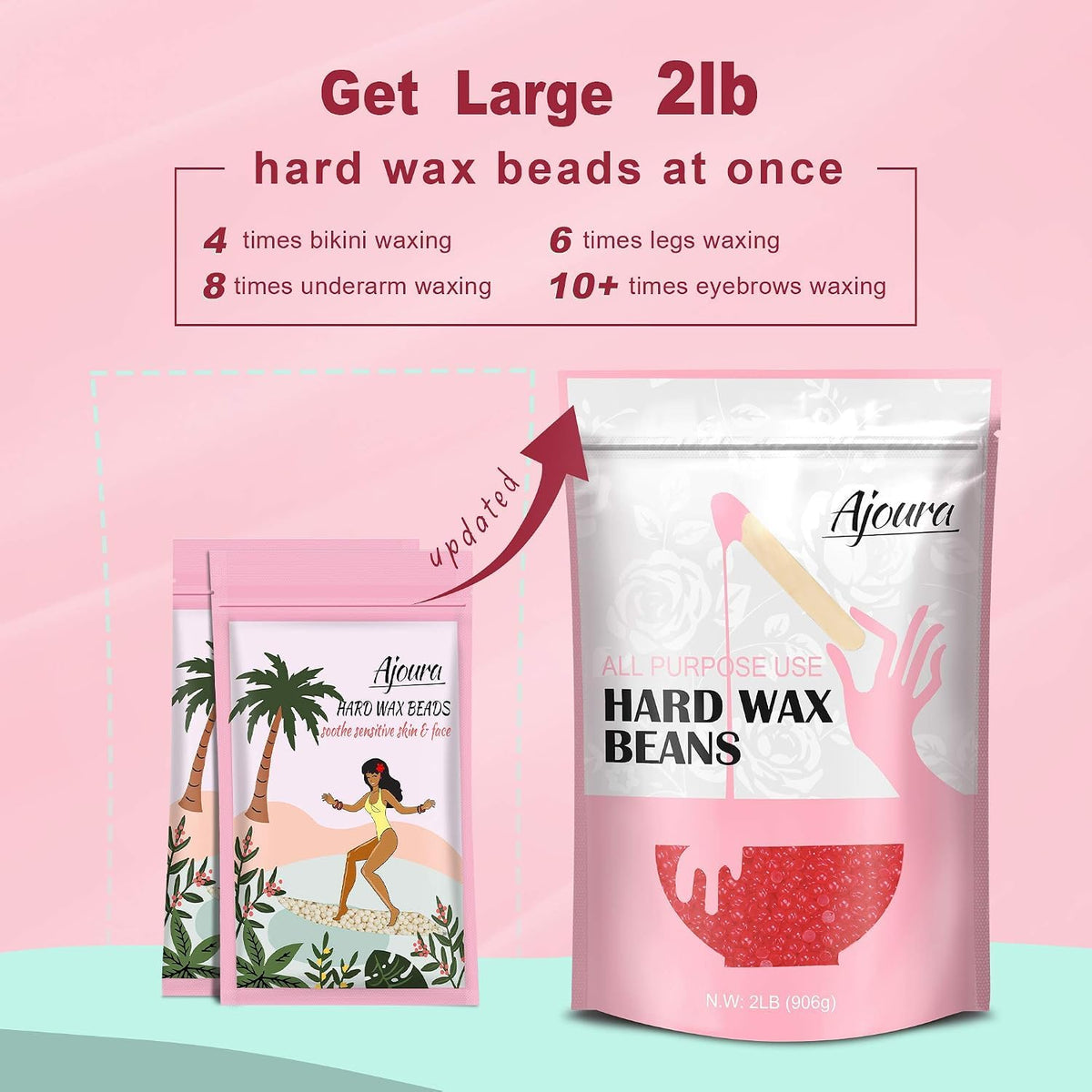 Ajoura Hard Wax Beads melting process showing smooth consistency