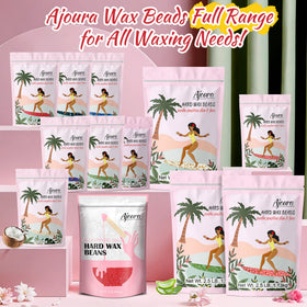 Ajoura wax beads beside waxing accessories