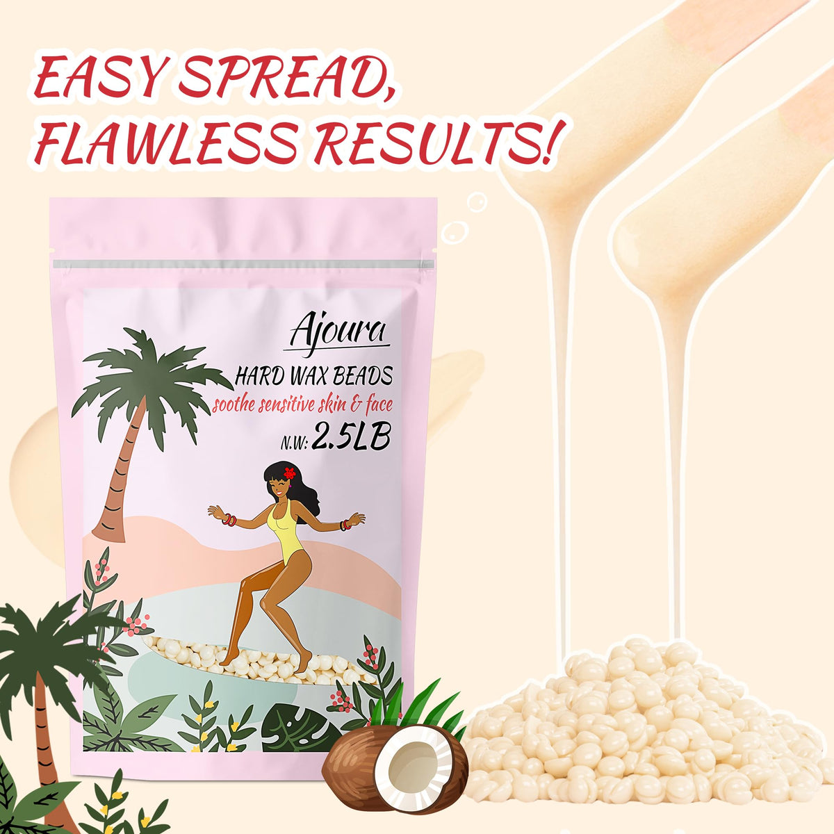 Ajoura wax beads suitable for all body areas