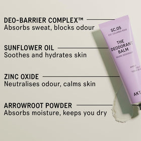 AKT Deodorant Balm application on skin