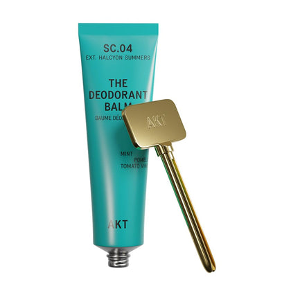 AKT Deodorant Balm Halcyon Summers front view with 50mL packaging
