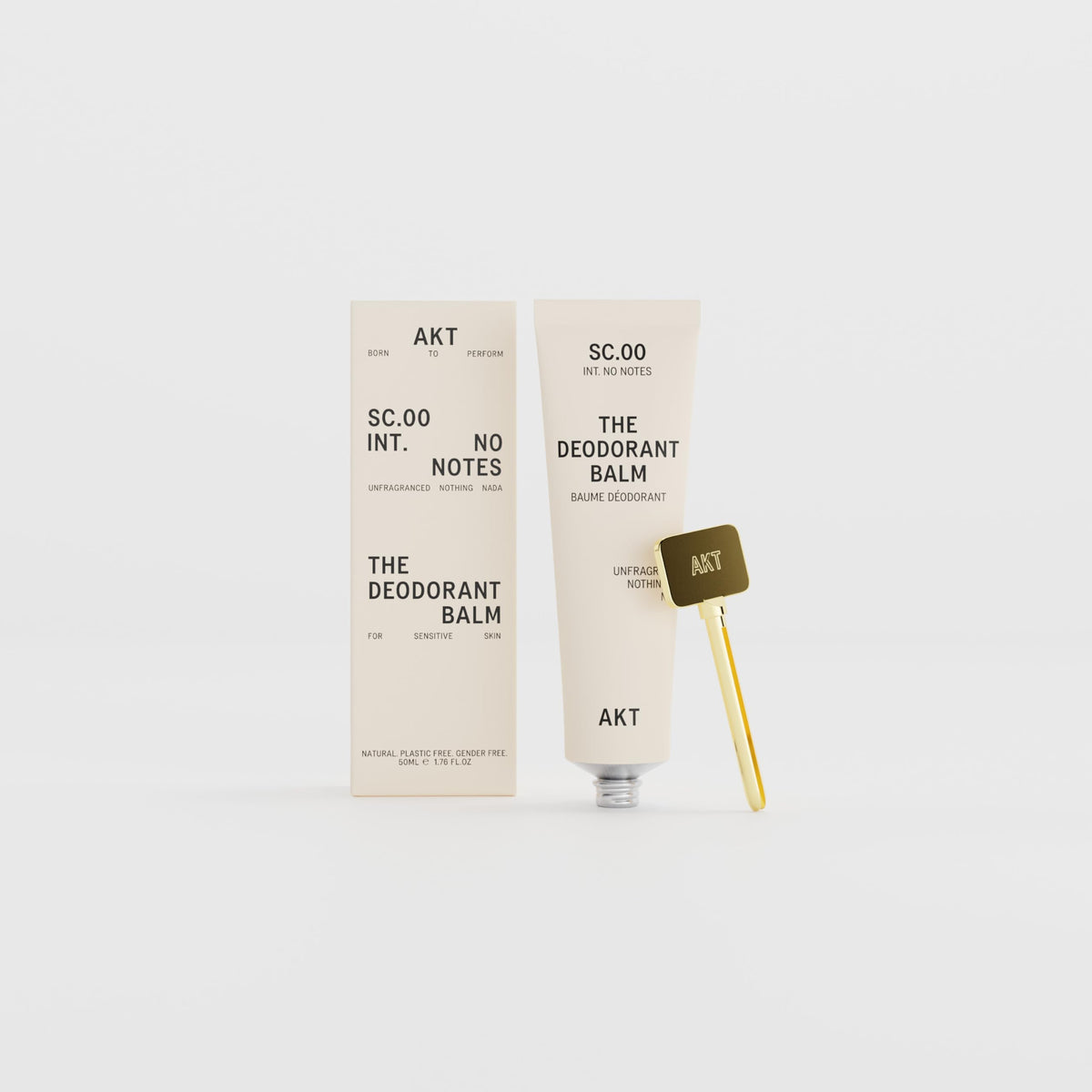 AKT Deodorant Balm No Notes 50mL front view packaging