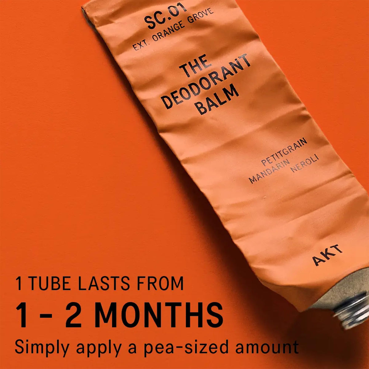 AKT Deodorant Balm SC.01 Orange Grove application on skin