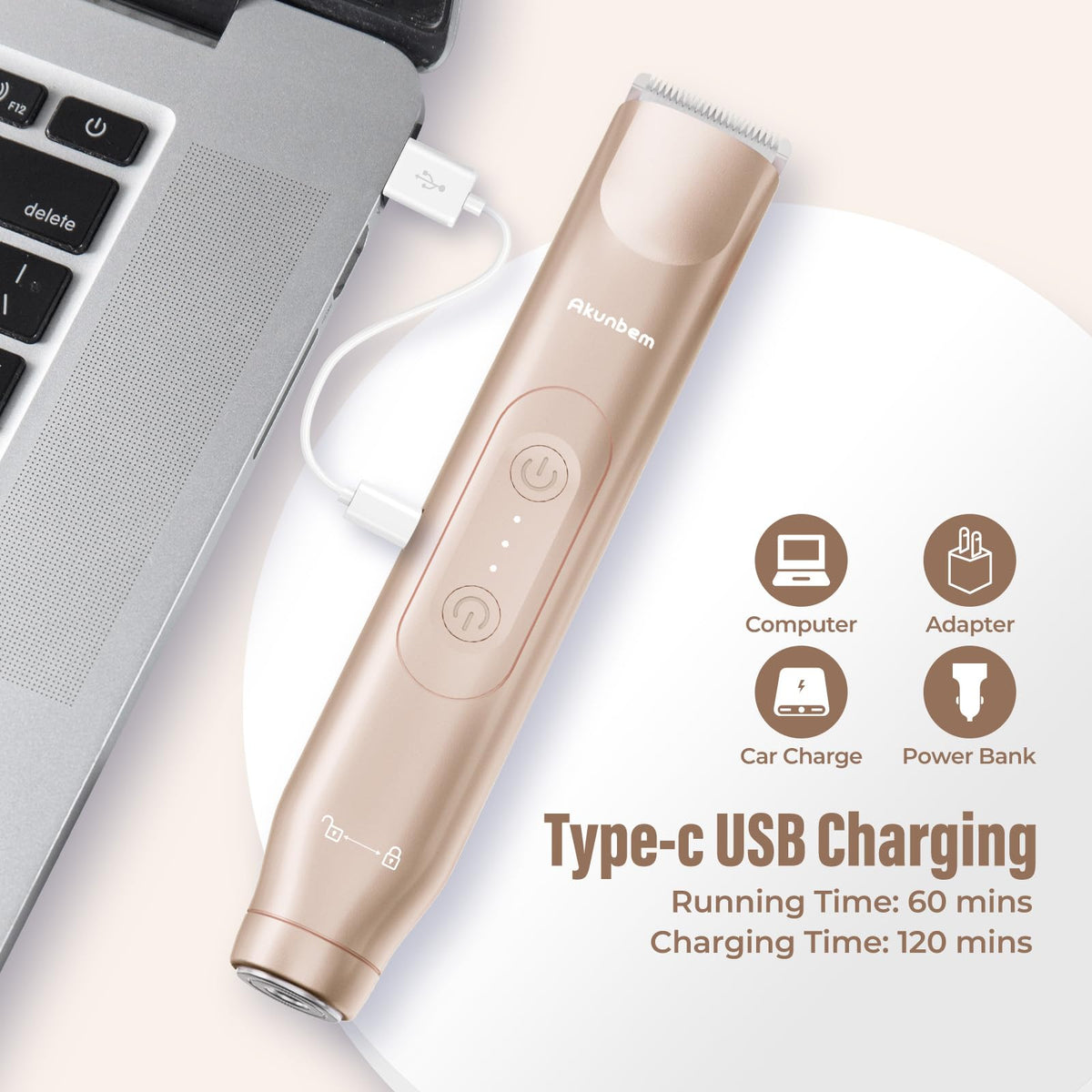 Akunbem Bikini Trimmer in a lifestyle setting