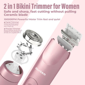 Akunbem Bikini Trimmer side view showcasing USB charging port
