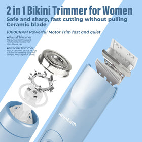 Akunbem Bikini Trimmer side view showing USB charging port