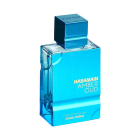 Al Haramain Amber Oud Aqua Dubai bottle side view