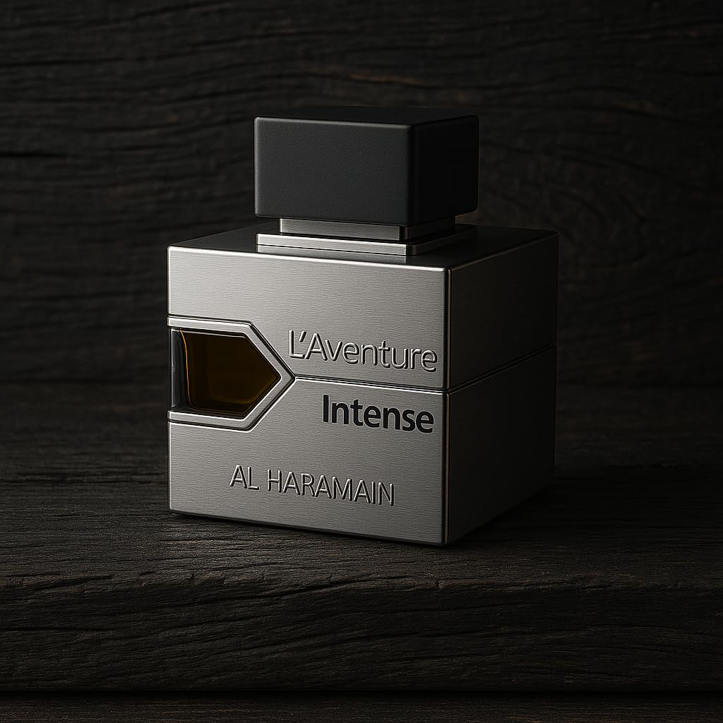 Al Haramain L'Aventure Intense Eau de Parfum in lifestyle setting