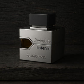 Al Haramain L'Aventure Intense Eau de Parfum in lifestyle setting