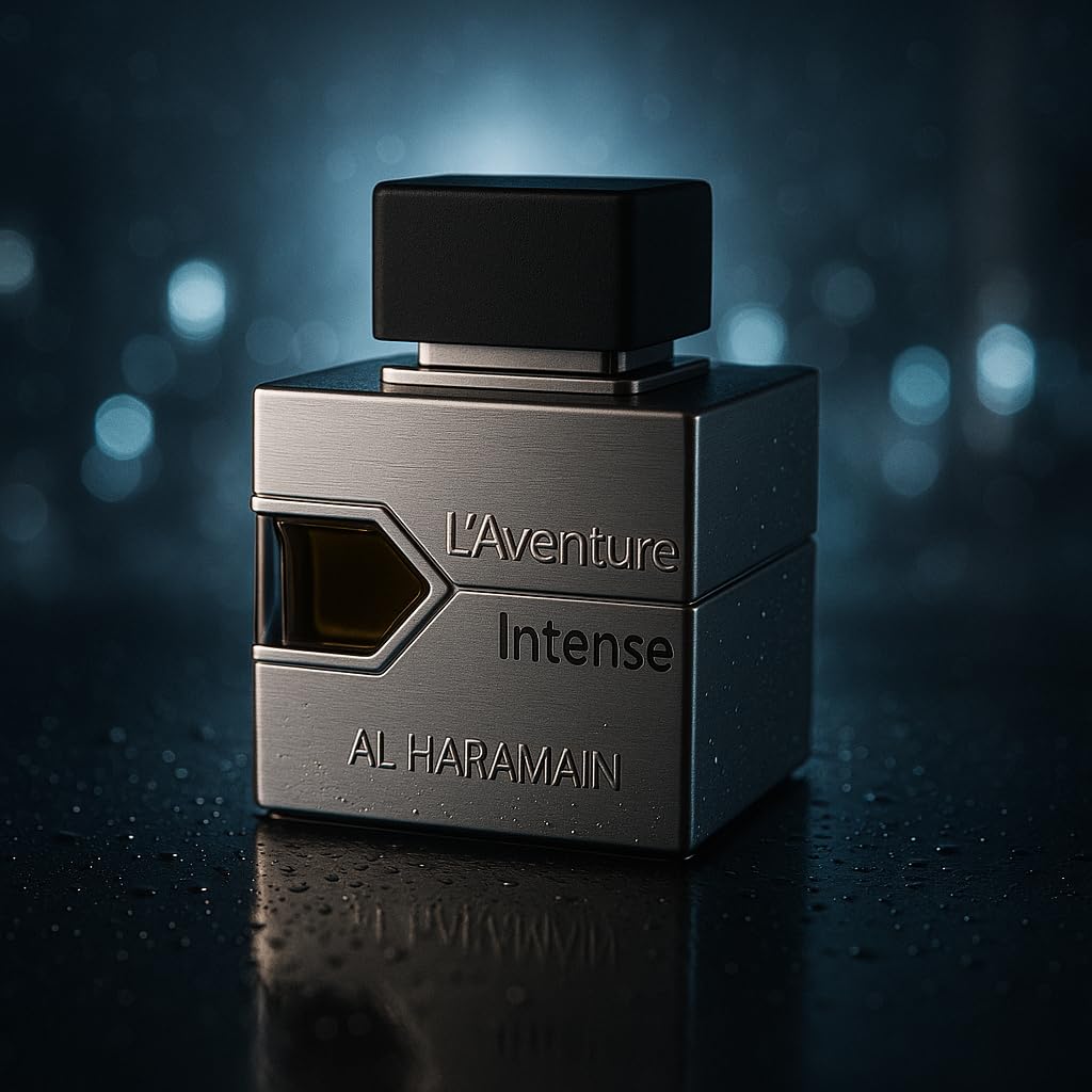 Al Haramain L'Aventure Intense Eau de Parfum with accessories
